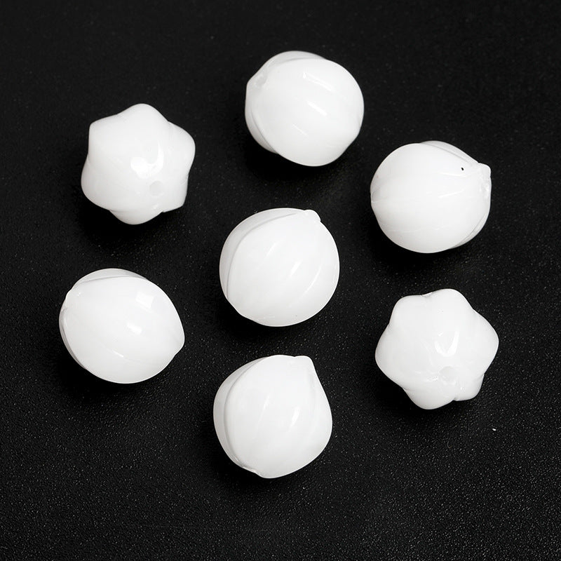 Wholesale 50pcs/pack 10mm Magic Color Glass Pumpkin Lantern Crystal Glass Beads